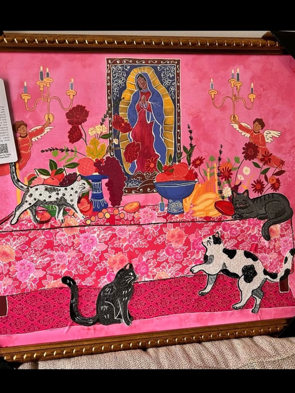Sapna Shah Virgin Mary & Cats Wall Art